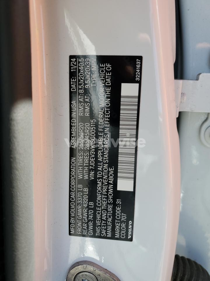 Photo 14 of 2025 VOLVO EX90 PLUS (VIN 7JDEV3VK1SG005115)