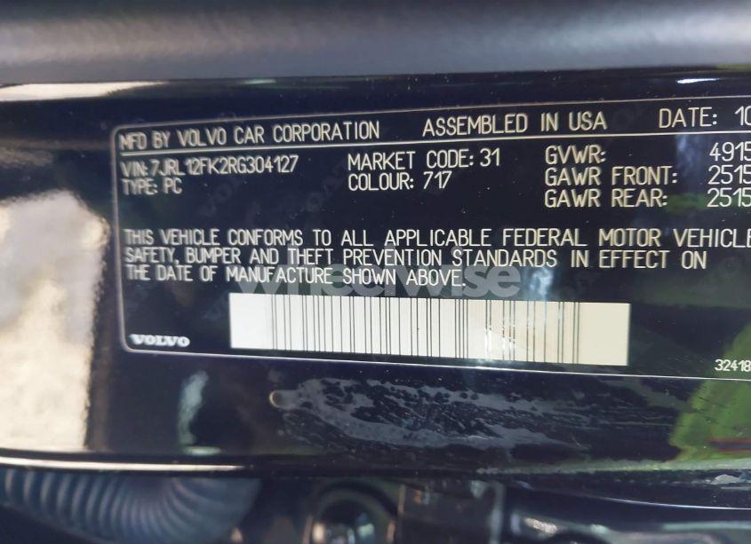 Photo 9 of 2024 Volvo S60 B5 CORE DARK THEME (VIN 7JRL12FK2RG304127)