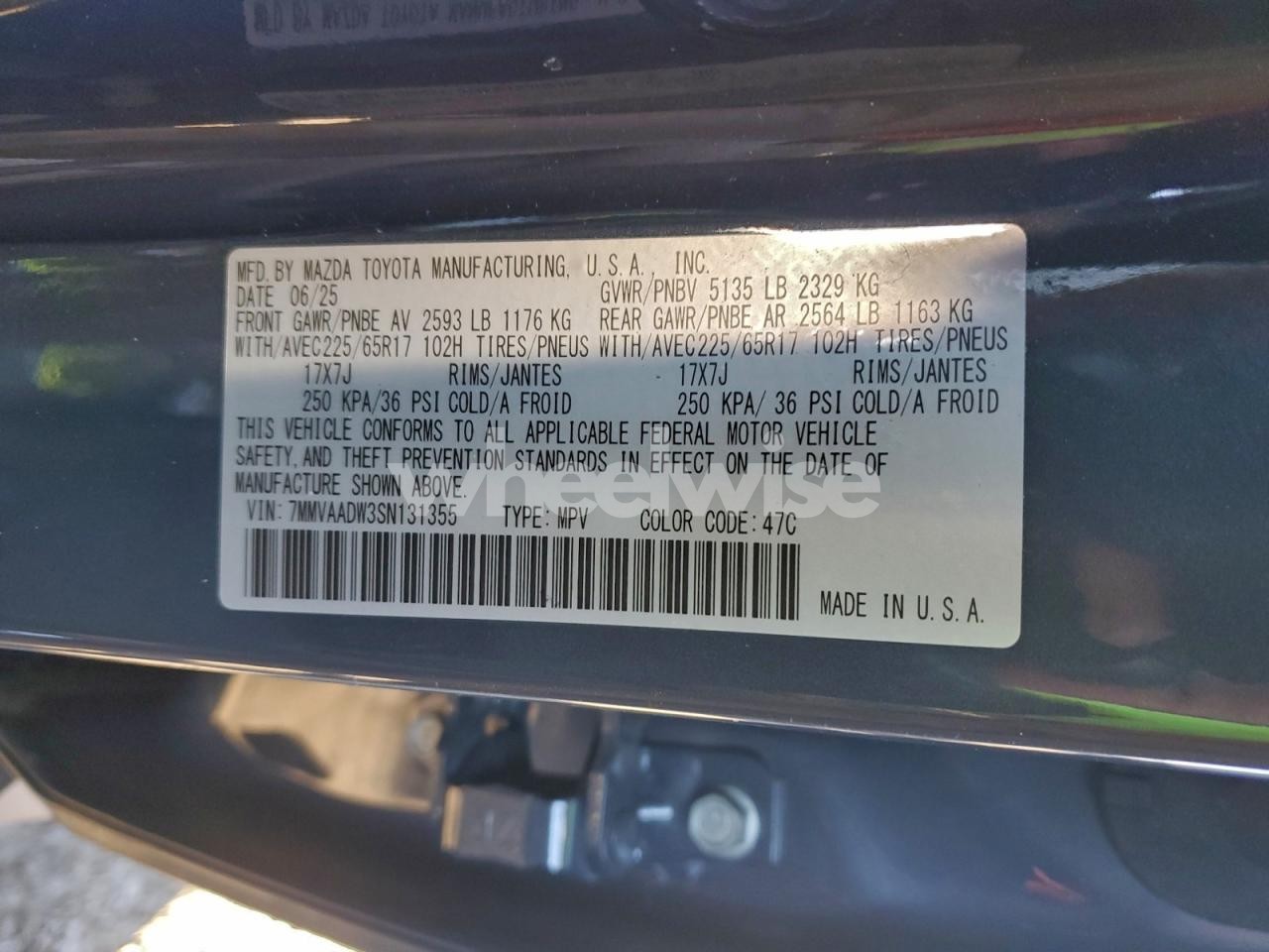 Photo 13 of 2025 MAZDA CX-50 PREMIUM (VIN 7MMVAADW3SN131355)