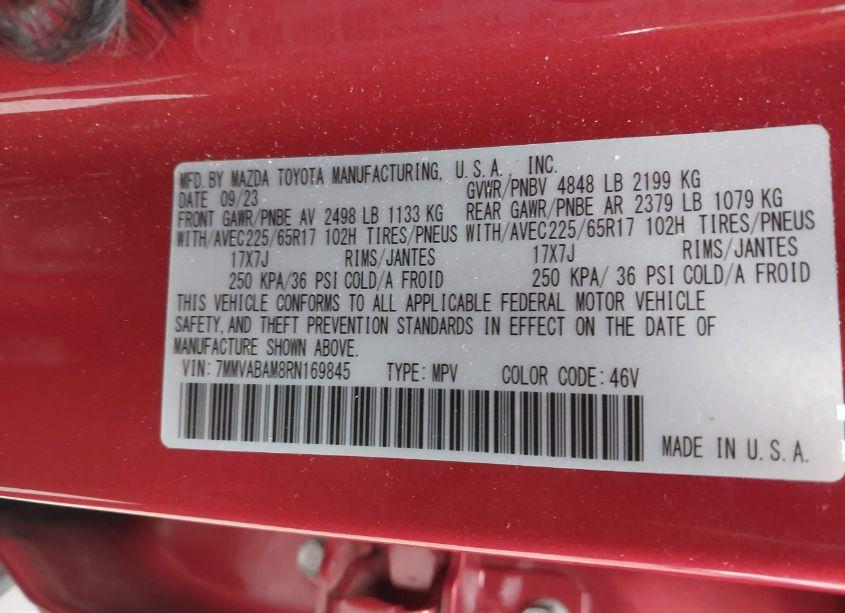 Photo 9 of 2024 Mazda Cx-50 2.5 S SELECT (VIN 7MMVABAM8RN169845)