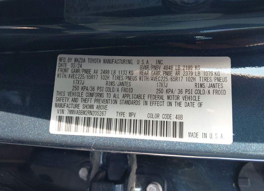 Photo 9 of 2024 Mazda Cx-50 2.5 S PREFERRED (VIN 7MMVABBM2RN205267)