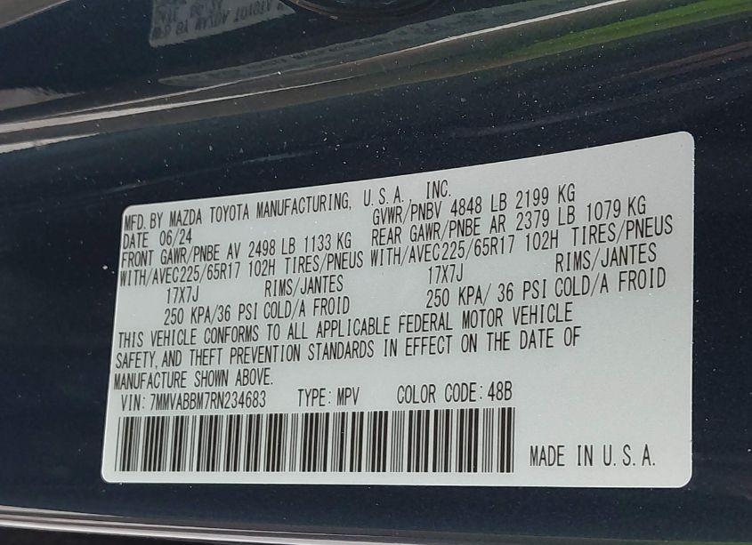 Photo 9 of 2024 Mazda Cx-50 2.5 S PREFERRED (VIN 7MMVABBM7RN234683)