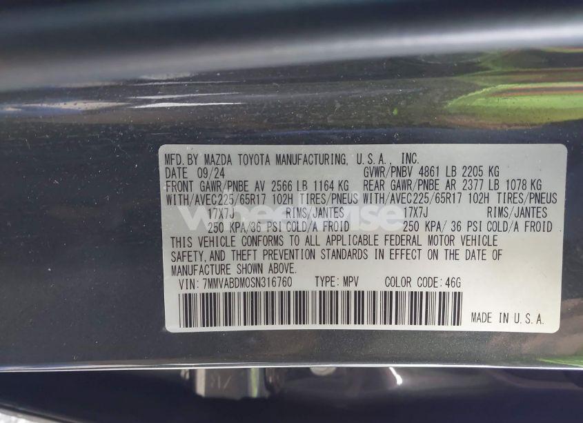 Photo 9 of 2025 Mazda Cx-50 2.5 S PREMIUM PACKAGE (VIN 7MMVABDM0SN316760)