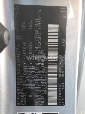 Photo 5 of 2024 TOYOTA COROLLA CROSS L (VIN 7MUAAAAG2RV115816)