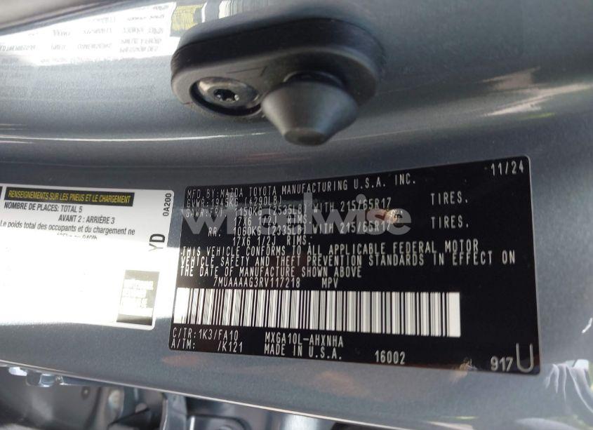 Photo 9 of 2024 Toyota Corolla CROSS L (VIN 7MUAAAAG3RV117218)