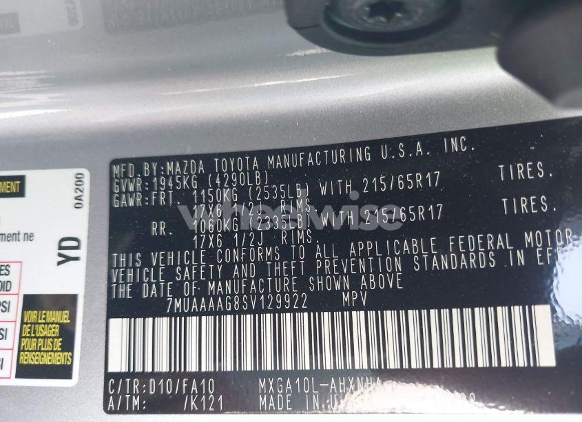 Photo 9 of 2025 Toyota Corolla CROSS L (VIN 7MUAAAAG8SV129922)