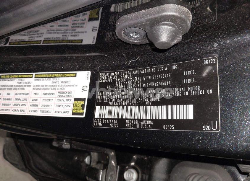 Photo 9 of 2023 Toyota Corolla CROSS L (VIN 7MUAAAAG9PV057751)