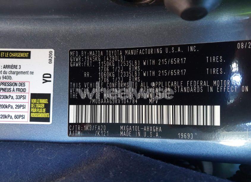 Photo 9 of 2024 Toyota Corolla CROSS LE (VIN 7MUBAAAG9RV104784)