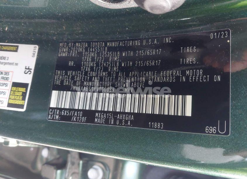 Photo 9 of 2023 Toyota Corolla CROSS LE (VIN 7MUBAABG1PV050084)