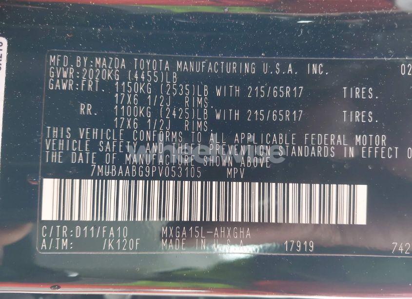 Photo 9 of 2023 Toyota Corolla CROSS LE (VIN 7MUBAABG9PV053105)