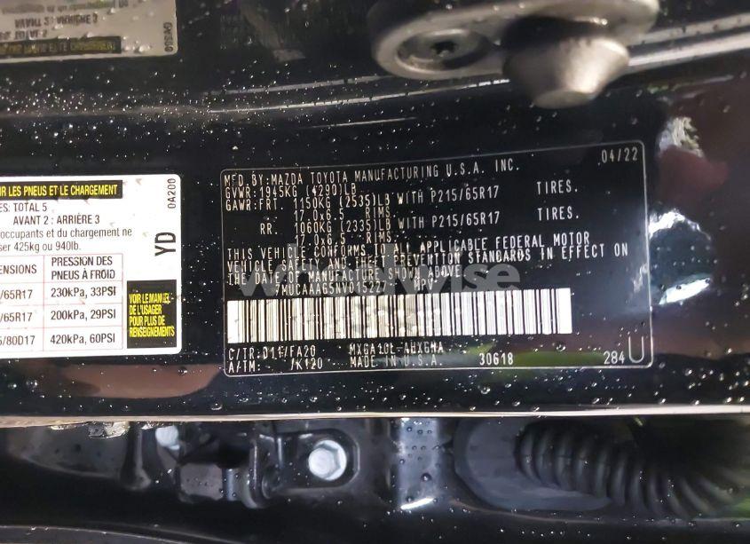 Photo 9 of 2022 Toyota Corolla CROSS LE (VIN 7MUCAAAG5NV015227)