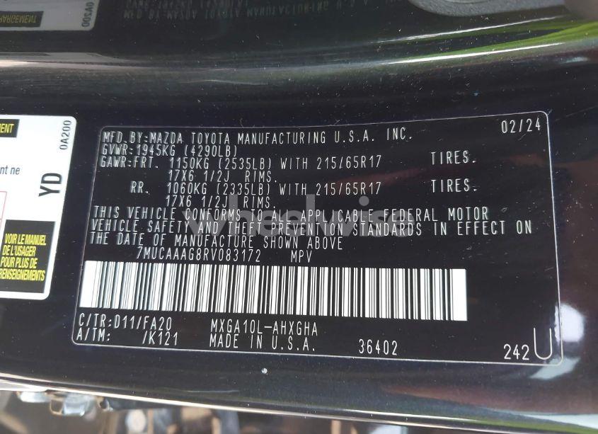 Photo 9 of 2024 Toyota Corolla CROSS LE (VIN 7MUCAAAG8RV083172)