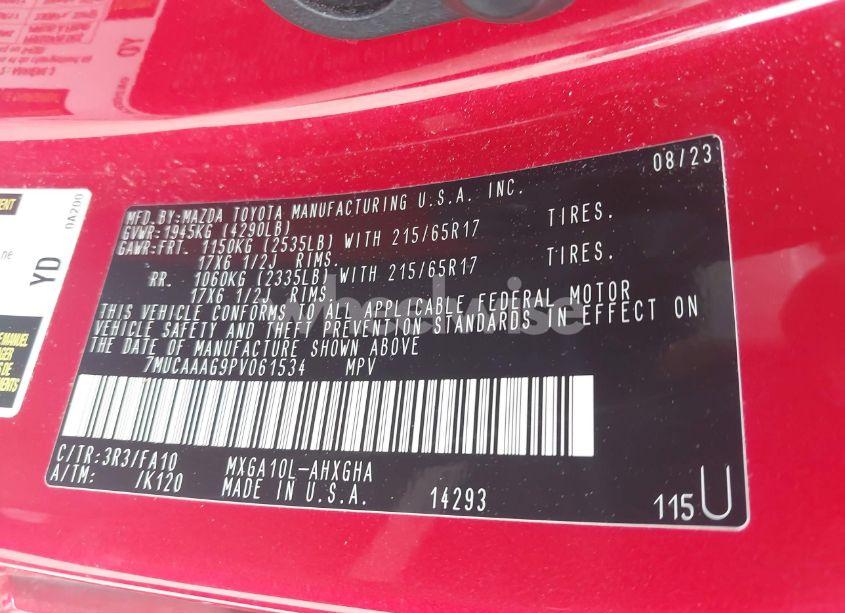 Photo 9 of 2023 Toyota Corolla CROSS LE (VIN 7MUCAAAG9PV061534)