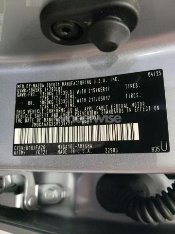 Photo 9 of 2025 TOYOTA COROLLA CROSS LE (VIN 7MUCAAAGXSV134421)