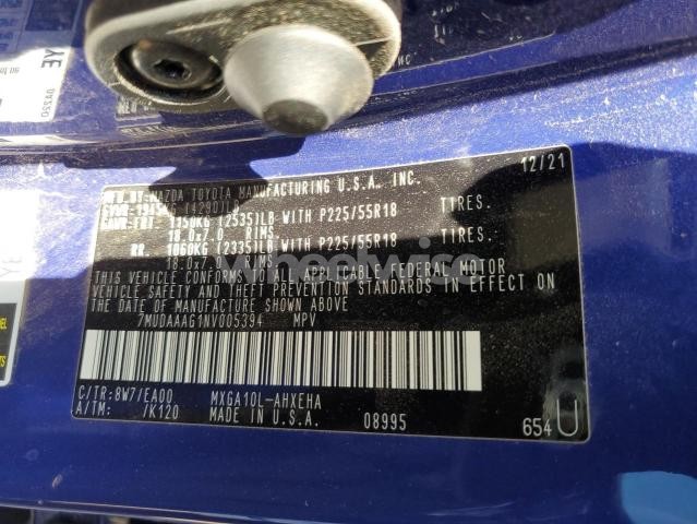 Photo 6 of 2022 TOYOTA COROLLA CROSS XLE (VIN 7MUDAAAG1NV005394)