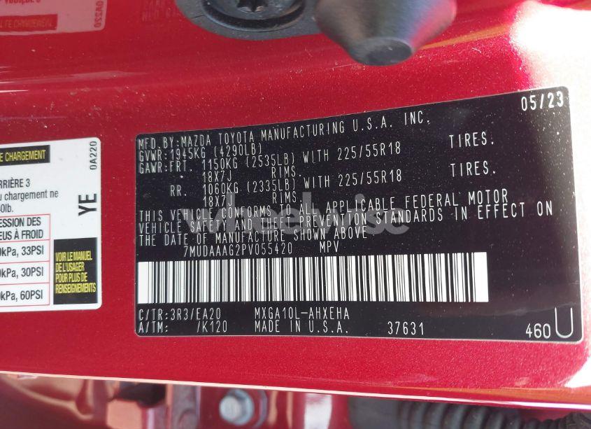 Photo 7 of 2023 Toyota Corolla CROSS XLE (VIN 7MUDAAAG2PV055420)