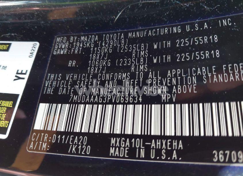 Photo 9 of 2023 Toyota Corolla CROSS XLE (VIN 7MUDAAAG3PV069634)