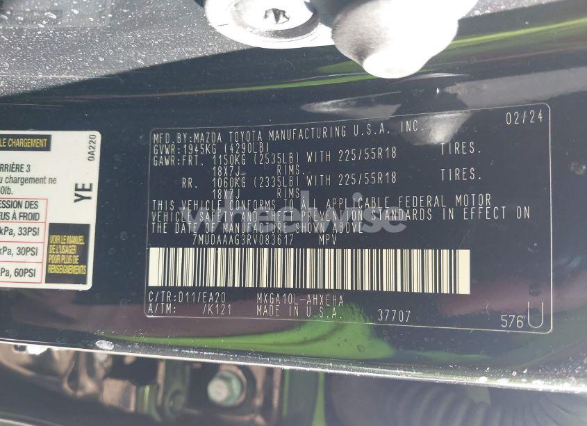 Photo 9 of 2024 Toyota Corolla CROSS XLE (VIN 7MUDAAAG3RV083617)