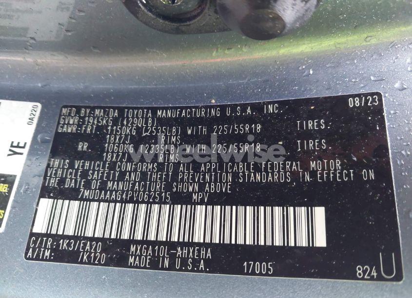 Photo 9 of 2023 Toyota Corolla CROSS XLE (VIN 7MUDAAAG4PV062515)