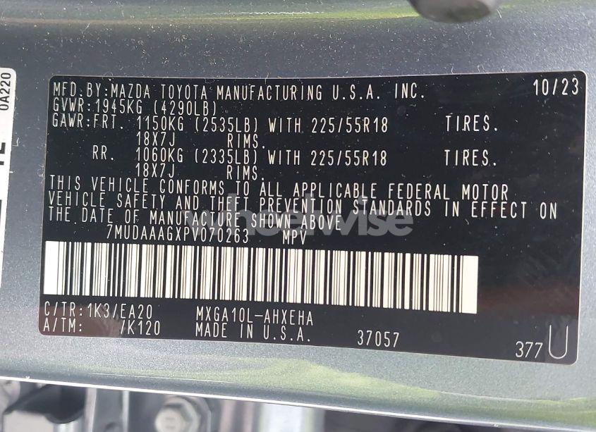 Photo 9 of 2023 Toyota Corolla CROSS XLE (VIN 7MUDAAAGXPV070263)