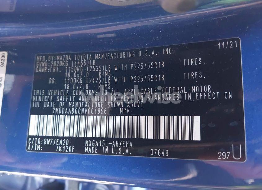 Photo 9 of 2022 Toyota Corolla CROSS XLE (VIN 7MUDAABG0NV004896)