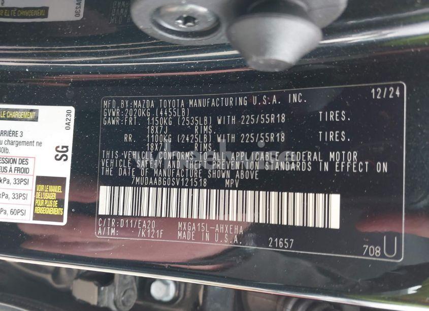 Photo 9 of 2025 Toyota Corolla CROSS XLE (VIN 7MUDAABG0SV121518)