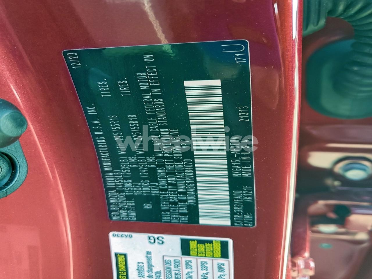 Photo 14 of 2024 TOYOTA COROLLA CROSS XLE (VIN 7MUDAABG1RV084070)