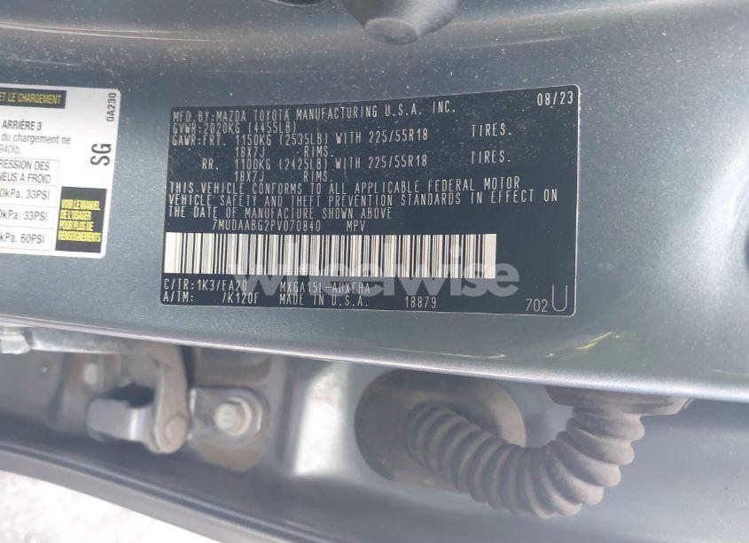 Photo 9 of 2023 Toyota Corolla CROSS XLE (VIN 7MUDAABG2PV070840)