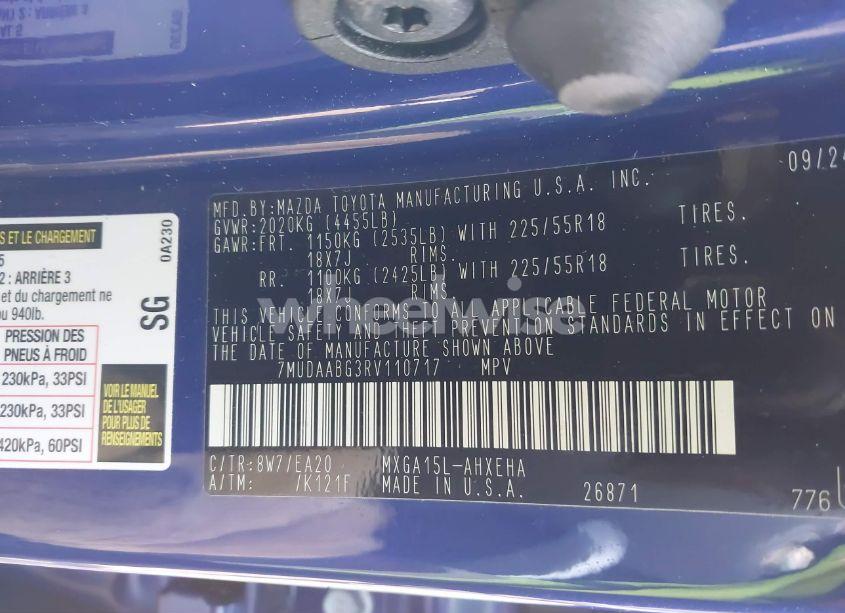 Photo 9 of 2024 Toyota Corolla CROSS XLE (VIN 7MUDAABG3RV110717)