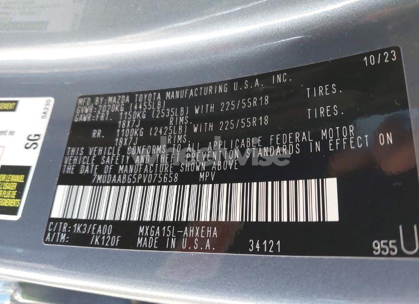 Photo 9 of 2023 Toyota Corolla CROSS XLE (VIN 7MUDAABG5PV075658)