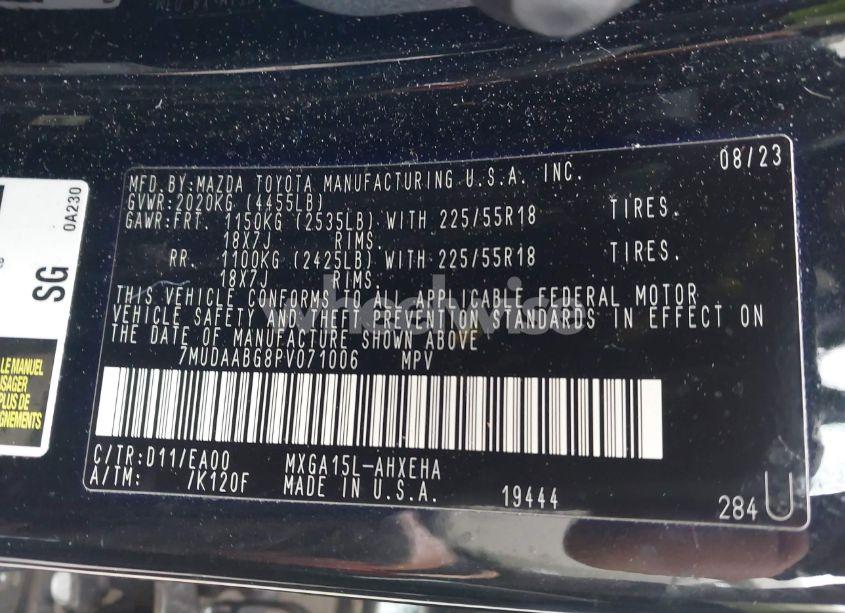 Photo 9 of 2023 Toyota Corolla CROSS XLE (VIN 7MUDAABG8PV071006)