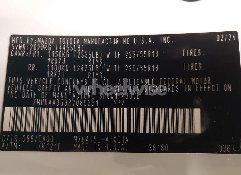 Photo 9 of 2024 Toyota Corolla CROSS XLE (VIN 7MUDAABG9RV089291)