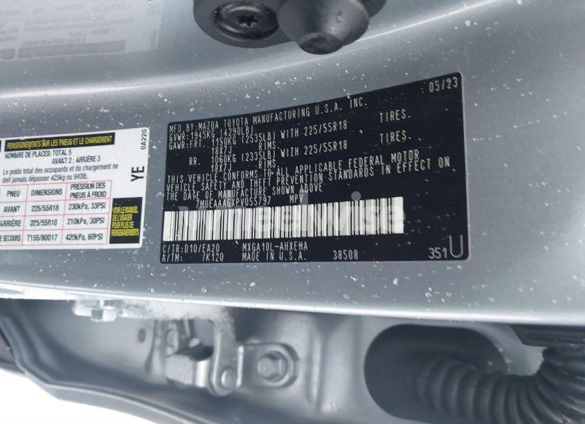 Photo 9 of 2023 Toyota Corolla CROSS XLE (VIN 7MUEAAAGXPV055797)