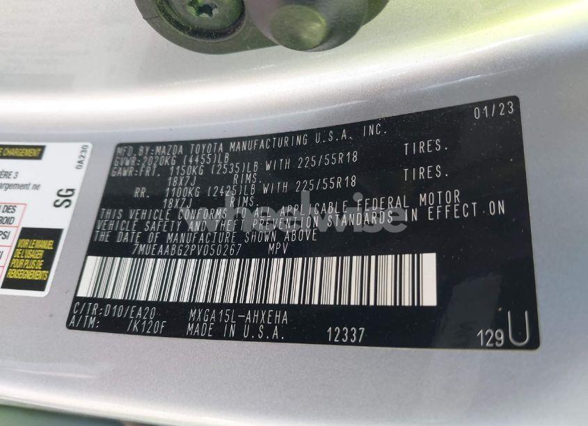 Photo 9 of 2023 Toyota Corolla CROSS XLE (VIN 7MUEAABG2PV050267)