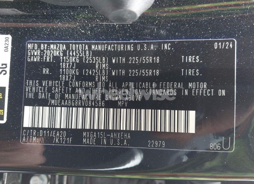 Photo 9 of 2024 Toyota Corolla CROSS XLE (VIN 7MUEAABG8RV084586)