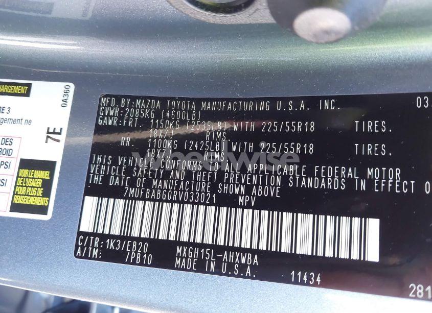 Photo 9 of 2024 Toyota Corolla CROSS HYBRID XSE (VIN 7MUFBABG0RV033021)