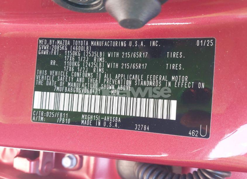 Photo 9 of 2025 Toyota Corolla CROSS HYBRID SE (VIN 7MUFBABG0SV068471)