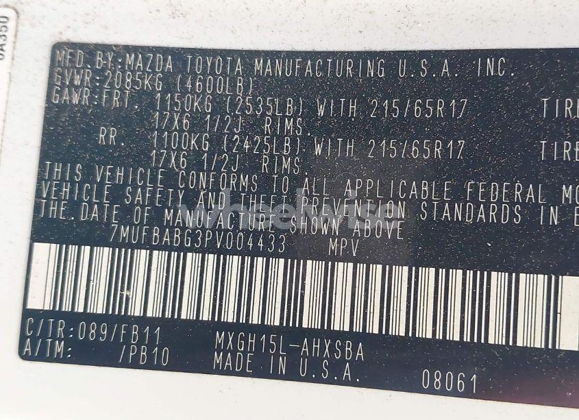 Photo 9 of 2023 Toyota Corolla CROSS HYBRID SE (VIN 7MUFBABG3PV004433)