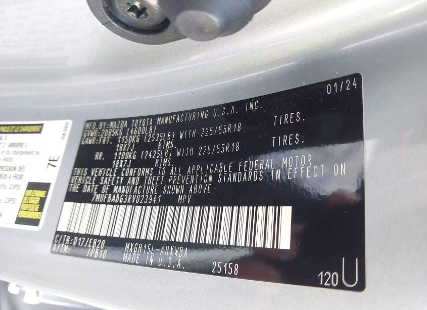 Photo 9 of 2024 Toyota Corolla CROSS HYBRID XSE (VIN 7MUFBABG3RV023941)