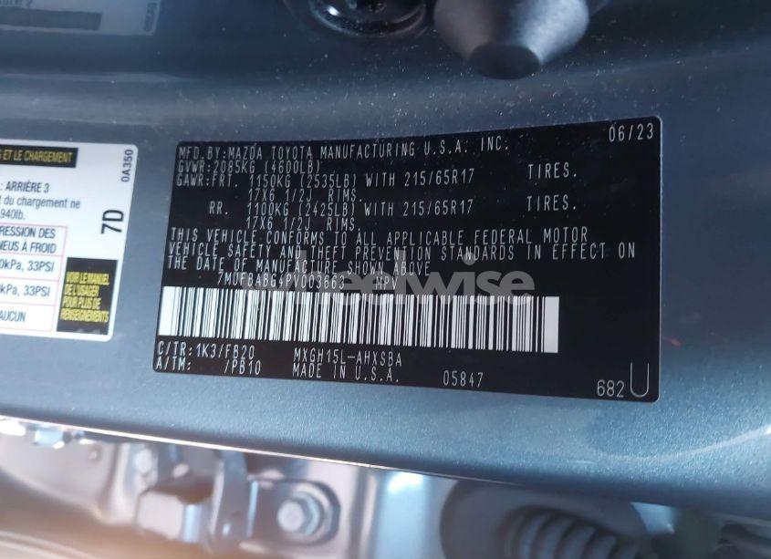 Photo 9 of 2023 Toyota Corolla CROSS HYBRID SE (VIN 7MUFBABG4PV003663)