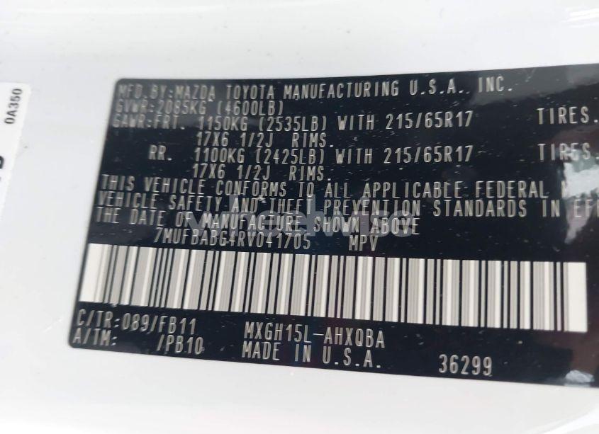 Photo 9 of 2024 Toyota Corolla CROSS HYBRID S (VIN 7MUFBABG4RV041705)