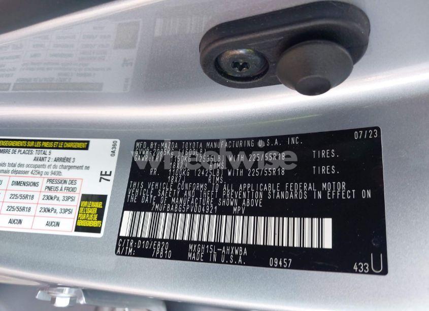 Photo 9 of 2023 Toyota Corolla CROSS HYBRID XSE (VIN 7MUFBABG5PV004921)