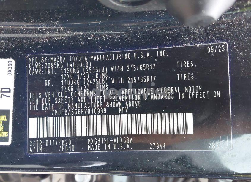 Photo 9 of 2023 Toyota Corolla CROSS HYBRID SE (VIN 7MUFBABG6PV010999)