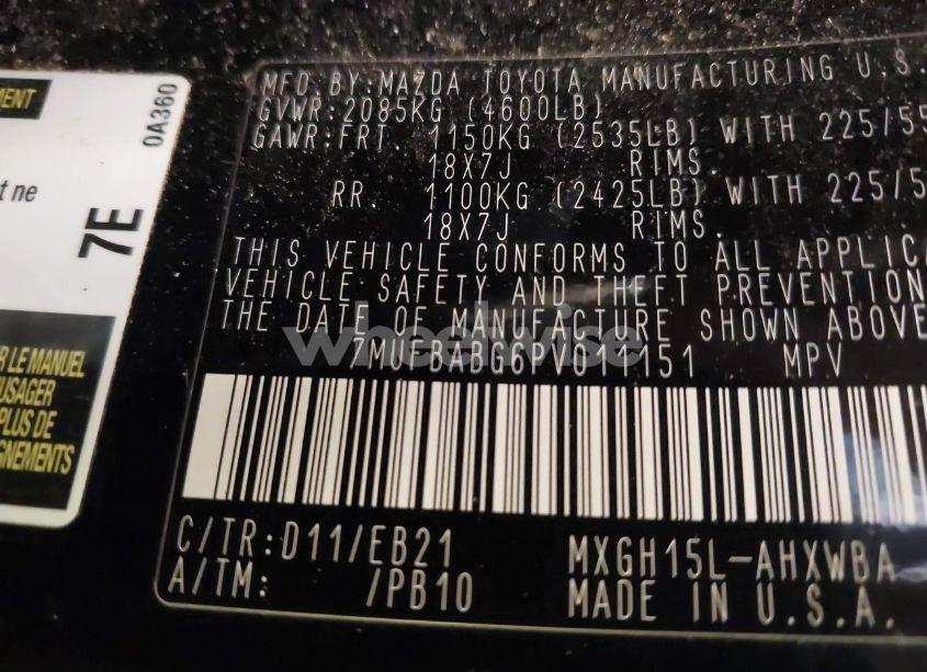 Photo 9 of 2023 Toyota Corolla CROSS HYBRID XSE (VIN 7MUFBABG6PV011151)