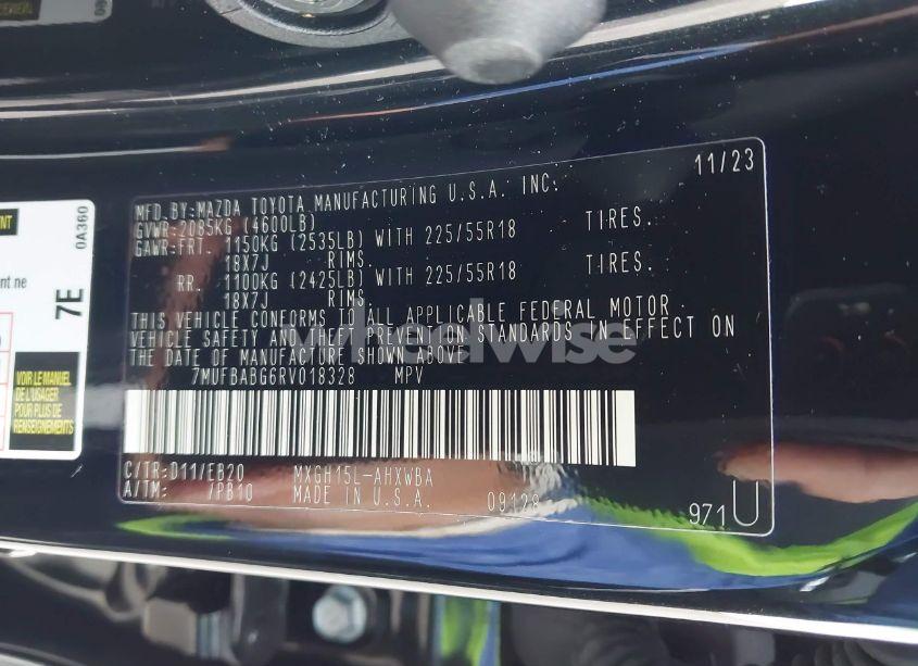 Photo 9 of 2024 Toyota Corolla CROSS HYBRID XSE (VIN 7MUFBABG6RV018328)