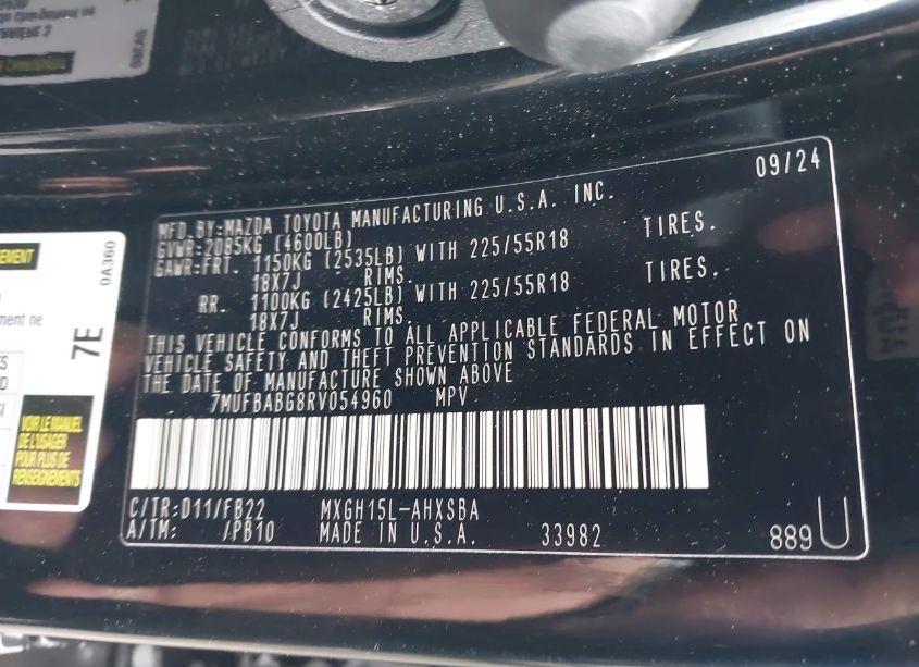 Photo 9 of 2024 Toyota Corolla CROSS HYBRID NIGHTSHADE EDITION (VIN 7MUFBABG8RV054960)