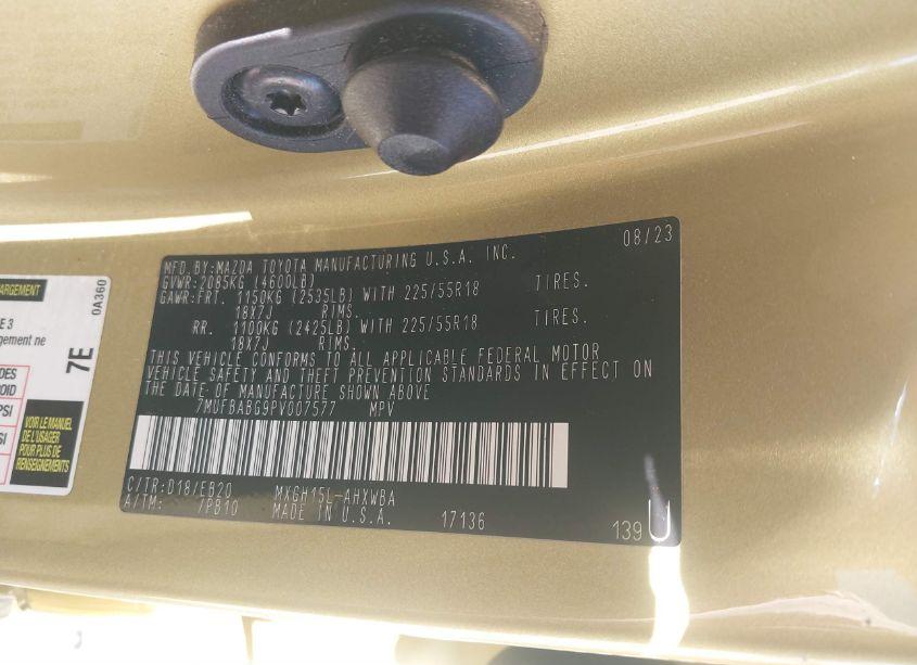 Photo 9 of 2023 Toyota Corolla CROSS HYBRID XSE (VIN 7MUFBABG9PV007577)