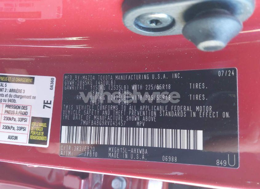 Photo 9 of 2024 Toyota Corolla CROSS HYBRID XSE (VIN 7MUFBABG9RV045457)