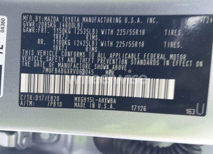 Photo 9 of 2024 Toyota Corolla CROSS HYBRID XSE (VIN 7MUFBABGXRV063045)