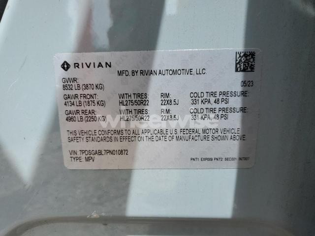 Photo 8 of 2023 RIVIAN R1S LAUNCH EDITION (VIN 7PDSGABL7PN010872)